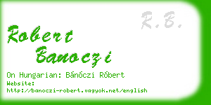 robert banoczi business card